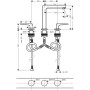 hansgrohe Metropol 3-Loch Waschtischarmatur 160 mit Bügelgriffen und Push-Open Ablaufgarnitur