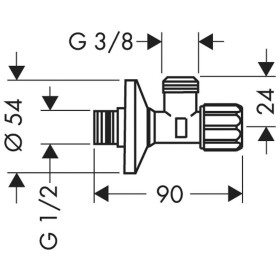 hansgrohe Eckventil mit Feinfilter