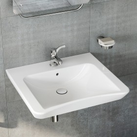 Lavabo VitrA Conforma 60 x 54,5/51 cm con foro rubinetto, con troppopieno