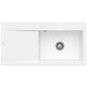 Évier encastrable Villeroy & Boch Subway Style 60 FLAT, bonde à commande manuelle, cuve à droite