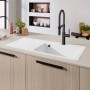 Villeroy & Boch Subway Style 60 FLAT flächenbündige Spüle, Ablaufgarnitur mit Handbetätigung, Becken rechts