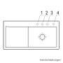Villeroy & Boch Subway Style 60 FLAT flächenbündige Spüle, Ablaufgarnitur mit Handbetätigung, Becken rechts