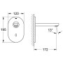 GROHE Eurosmart Cosmopolitan E Bluetooth Infrarot-Elektronik für Waschtisch