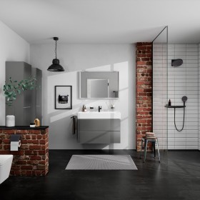 hansgrohe Rainfinity Wandanschluss Porter 500 mit Ablage und Brausehalter links