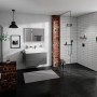hansgrohe Rainfinity Wandanschluss Porter 500 mit Ablage und Brausehalter links