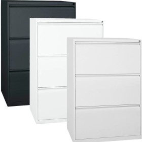 Wolfstahl Hängeregistraturschrank doppelbahnig 3 Schubladen 76 x 62 x 101 cm
