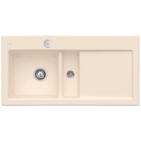 Évier encastrable Villeroy & Boch Subway 60 FLAT, bonde à commande excentrée, cuve à gauche