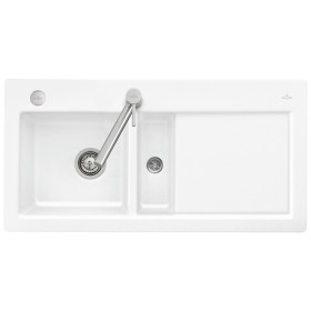 Évier encastrable Villeroy & Boch Subway 60 FLAT, bonde à commande excentrée, cuve à gauche