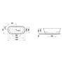 LAUFEN PRO freistehende Badewanne 165 x 75 cm aus Marbond