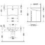 Duravit DuraStyle Waschtisch Vital 65 cm mit 1 Hahnloch, ohne Überlauf