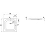 LAUFEN Platina Duschwanne 80 x 80 cm ohne Antislip