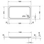 Duravit D-Code Rechteck Duschwanne 130 x 75 cm mit Antislip