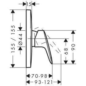 Miscelatore per doccia incasso monocomando hansgrohe Logis