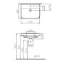 VitrA Sento Waschtisch unterbaufähig 63 x 48,5 cm