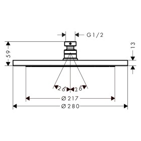 hansgrohe Croma Kopfbrause 280 1jet EcoSmart