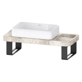 Set di consolle in pietra Duravit Qatego con lavabo, consolle e supporto di consolle 100 x 45 cm