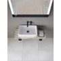 Duravit Qatego Steinkonsolen-Set mit Waschtisch, Konsole und Konsolenträger 100 x 45 cm