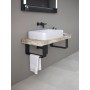 Duravit Qatego Steinkonsolen-Set mit Waschtisch, Konsole und Konsolenträger 100 x 45 cm