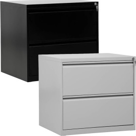 Wolfstahl Hängeregistraturschrank doppelbahnig 2 Schubladen 70 x 62 x 70 cm