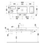 Duravit Qatego Steinkonsolen-Set mit Waschtisch, Konsole und Konsolenträger 140 x 45 cm