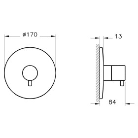 VitrA Origin 3 voies inverseur encastré