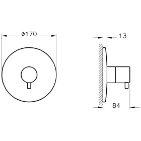 VitrA Origin 3-Voies, Encastré