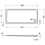 Duravit D-Code Rechteck Duschwanne 180 x 80 cm mit Antislip