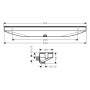 hansgrohe Rainfinity Wandanschluss Porter 500 mit Ablage und Brausehalter links