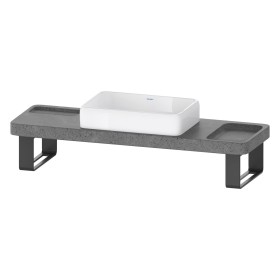 Duravit Qatego Steinkonsolen-Set mit Waschtisch, Konsole und Konsolenträger 140 x 45 cm
