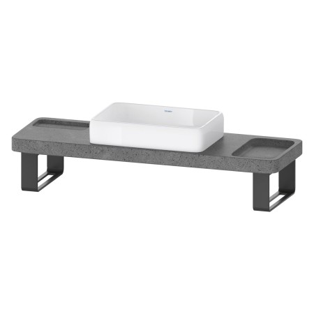 Duravit Qatego Steinkonsolen-Set mit Waschtisch, Konsole und Konsolenträger 140 x 45 cm