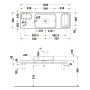 Duravit Qatego Steinkonsolen-Set mit Waschtisch, Konsole und Konsolenträger 140 x 45 cm