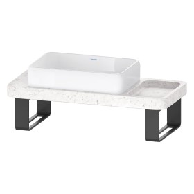 Set di consolle in pietra Duravit Qatego con lavabo, consolle e supporto di consolle 100 x 45 cm