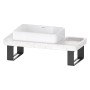 Duravit Qatego Steinkonsolen-Set mit Waschtisch, Konsole und Konsolenträger 100 x 45 cm