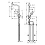 hansgrohe Metris Select M71 Einhebel-Küchenmischer 320, Ausziehauslauf, 1jet, sBox