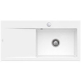 Évier encastrable Villeroy & Boch Subway Style 60 FLAT, bonde avec actionneur excentré, cuve à droite
