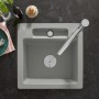 Villeroy & Boch Siluet 50 S Flat Einbauspüle, Ablaufgarnitur mit Handbetätigung, reversibel