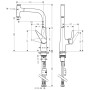 hansgrohe Talis Select M51 Einhebel-Küchenmischer 300, Ausziehauslauf, 1jet
