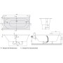Villeroy & Boch Oberon Duo Badewanne 190 x 90 cm, Airpool Entry, Technik Position 1, mit Trio Ablaufgarnitur