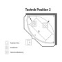 Villeroy & Boch Squaro Eck-Badewanne 145 x 145 cm, Special Combi Pool Active, Technik Position 2, mit Trio Ablaufgarnitur