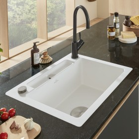 Villeroy & Boch Siluet 60 S Flat Einbauspüle, Ablaufgarnitur mit Excenterbetätigung, mit HL1 und HL2