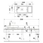 Duravit Qatego Steinkonsolen-Set mit Waschtisch mit Konsole 100 x 41 cm