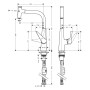 hansgrohe Talis Select M51 Einhebel-Küchenmischer 300, Ausziehauslauf, 1jet