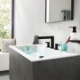 hansgrohe Finoris 3-Loch Waschtischarmatur 110 mit Push-Open Ablaufgarnitur