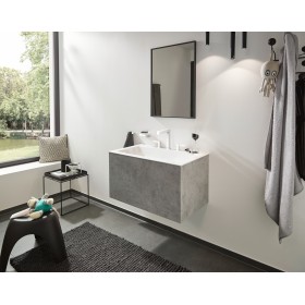 Rubinetto per lavabo a tre fori hansgrohe Finoris 160 con scarico Push-Open