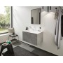 hansgrohe Finoris 3-Loch Waschtischarmatur 160 mit Push-Open Ablaufgarnitur