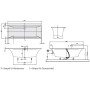 Villeroy & Boch Squaro Edge 12 Duo Badewanne 180 x 80 cm, Airpool Comfort, Technik Position 2, mit Trio Ablaufgarnitur