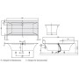Villeroy & Boch Squaro Edge 12 Duo Badewanne 190 x 90 cm, Hydropool Entry, Technik Position 2, mit Trio Ablaufgarnitur