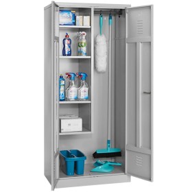 Wolfstahl Putzmittelschrank Stahl abschliessbar 80 x 50 x 180 cm
