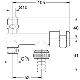 GROHE Eggemann Original WAS Valve Eckfix DN 10
