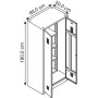 Wolfstahl Putzmittelschrank Stahl abschliessbar 80 x 50 x 180 cm